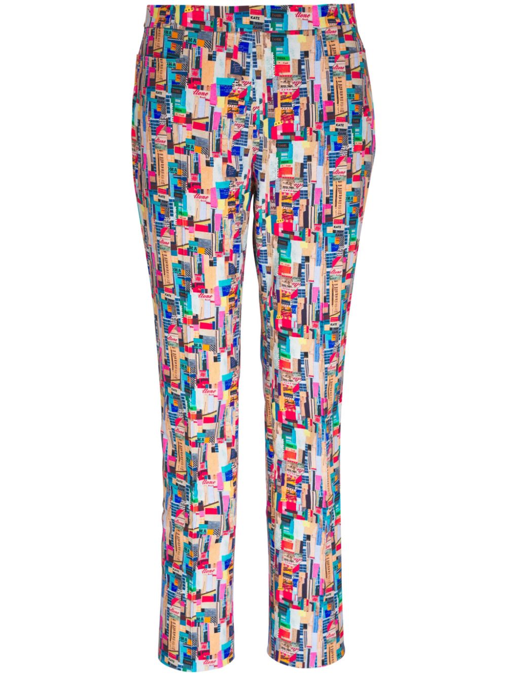 Akris Punto Franca NYC Paper Collage trousers - Blue