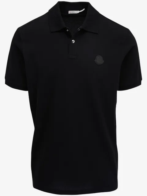 Moncler logo-patch cotton polo shirt