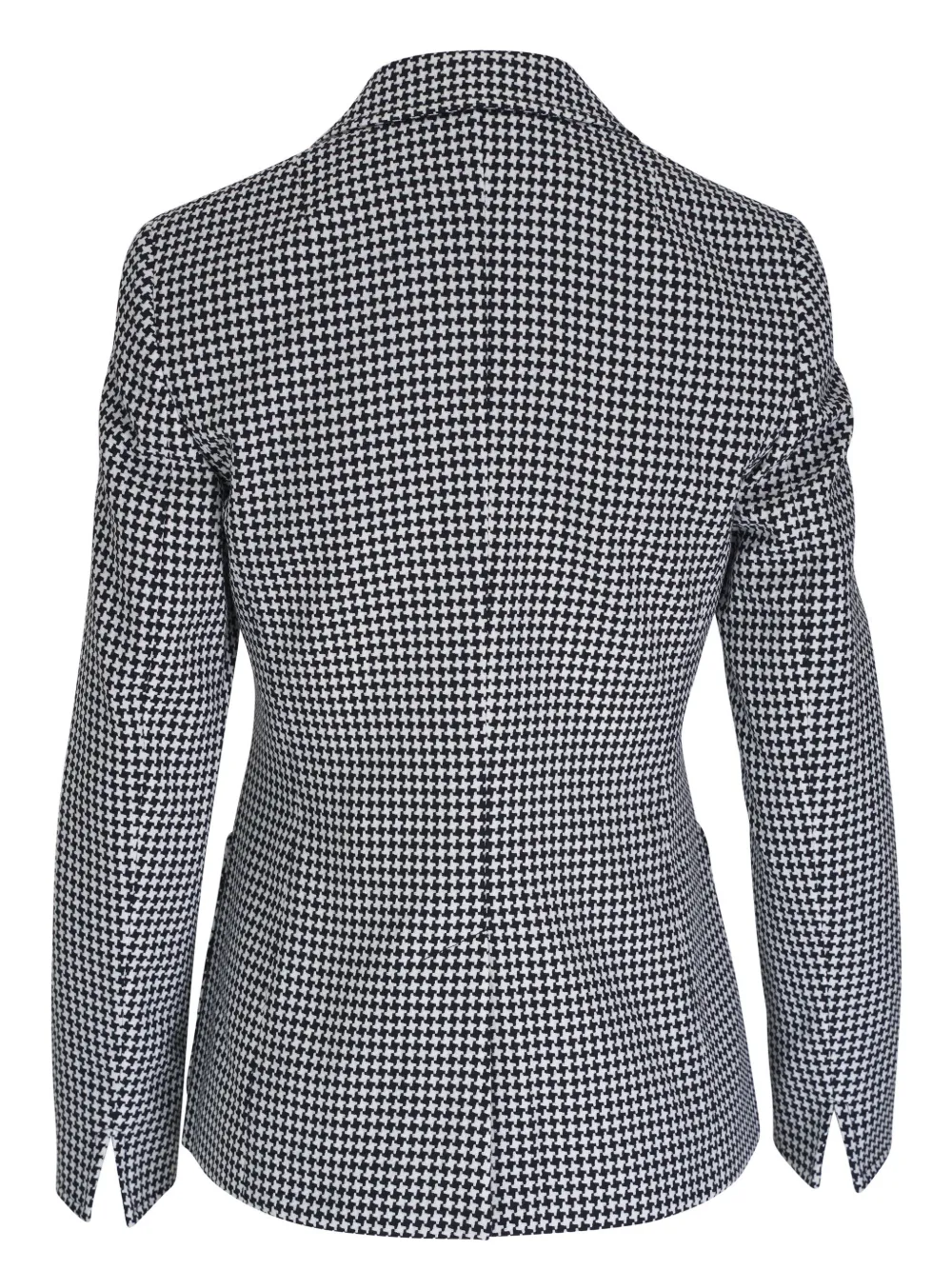 Akris Punto Geruite blazer met enkele rij knopen - Zwart