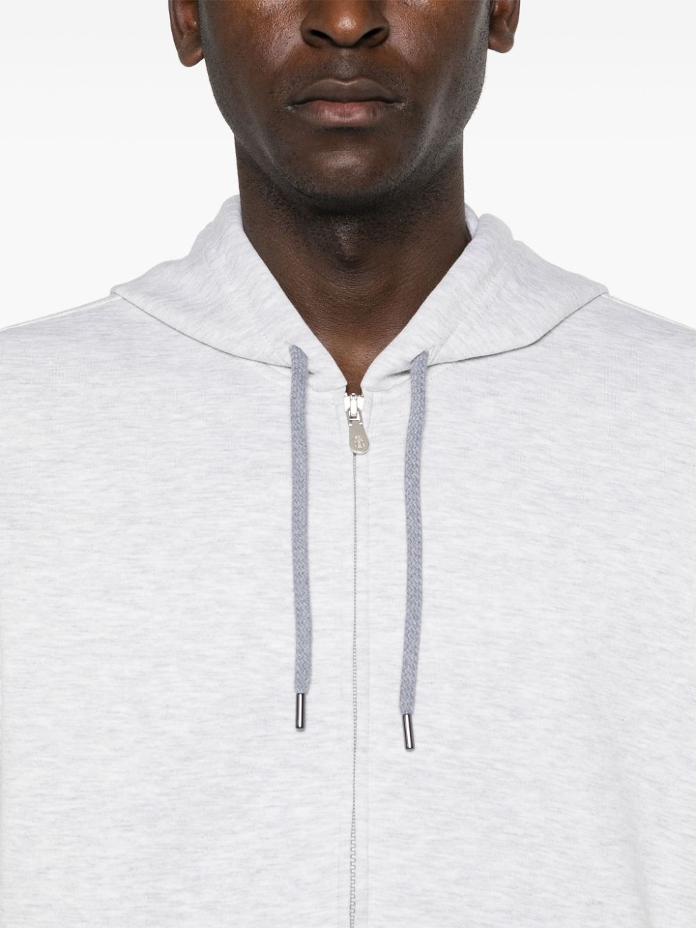 Brunello Cucinelli melange-effect zipped hoodie Men