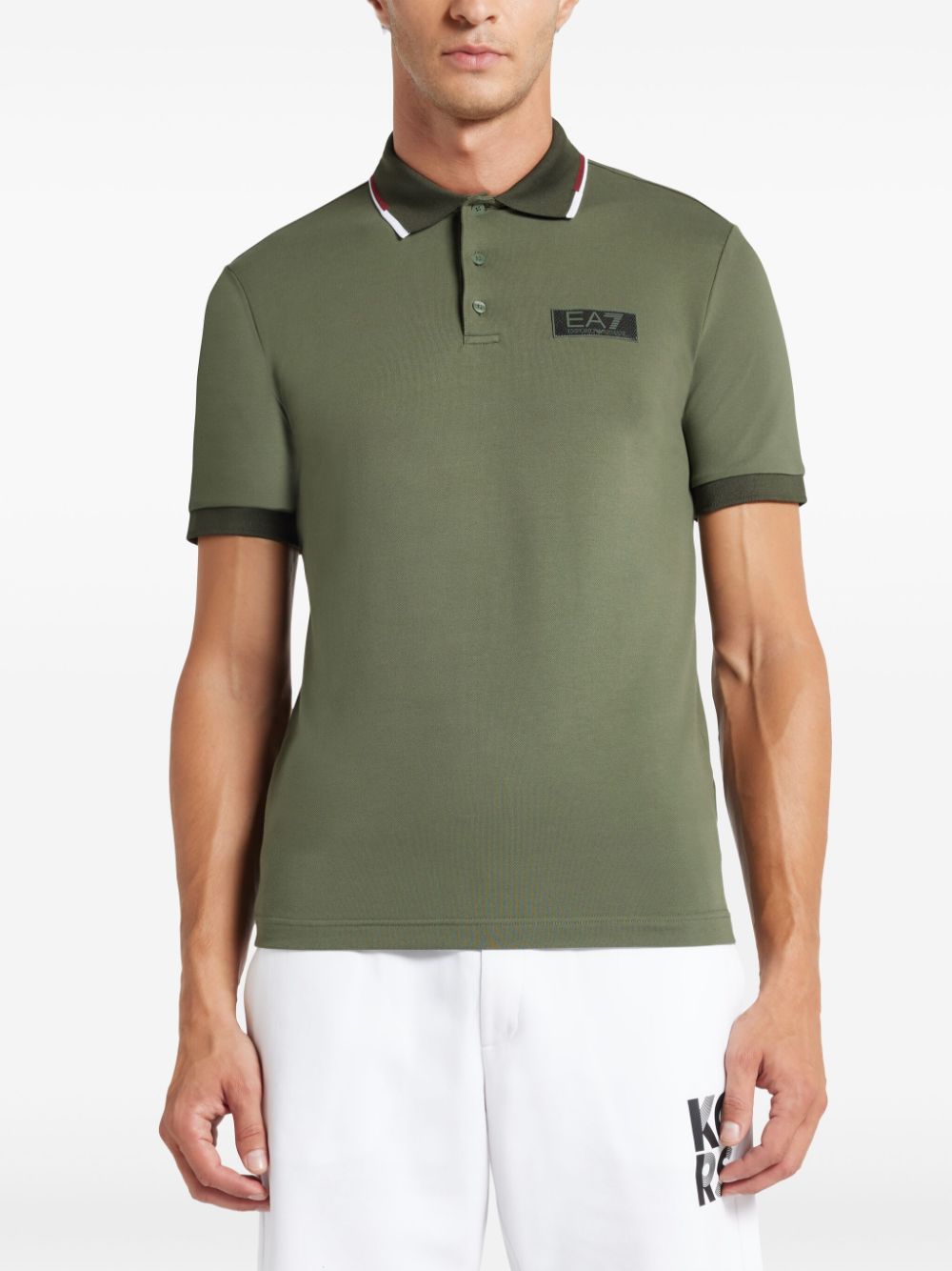 Ea7 Emporio Armani logo-patch polo shirt Men