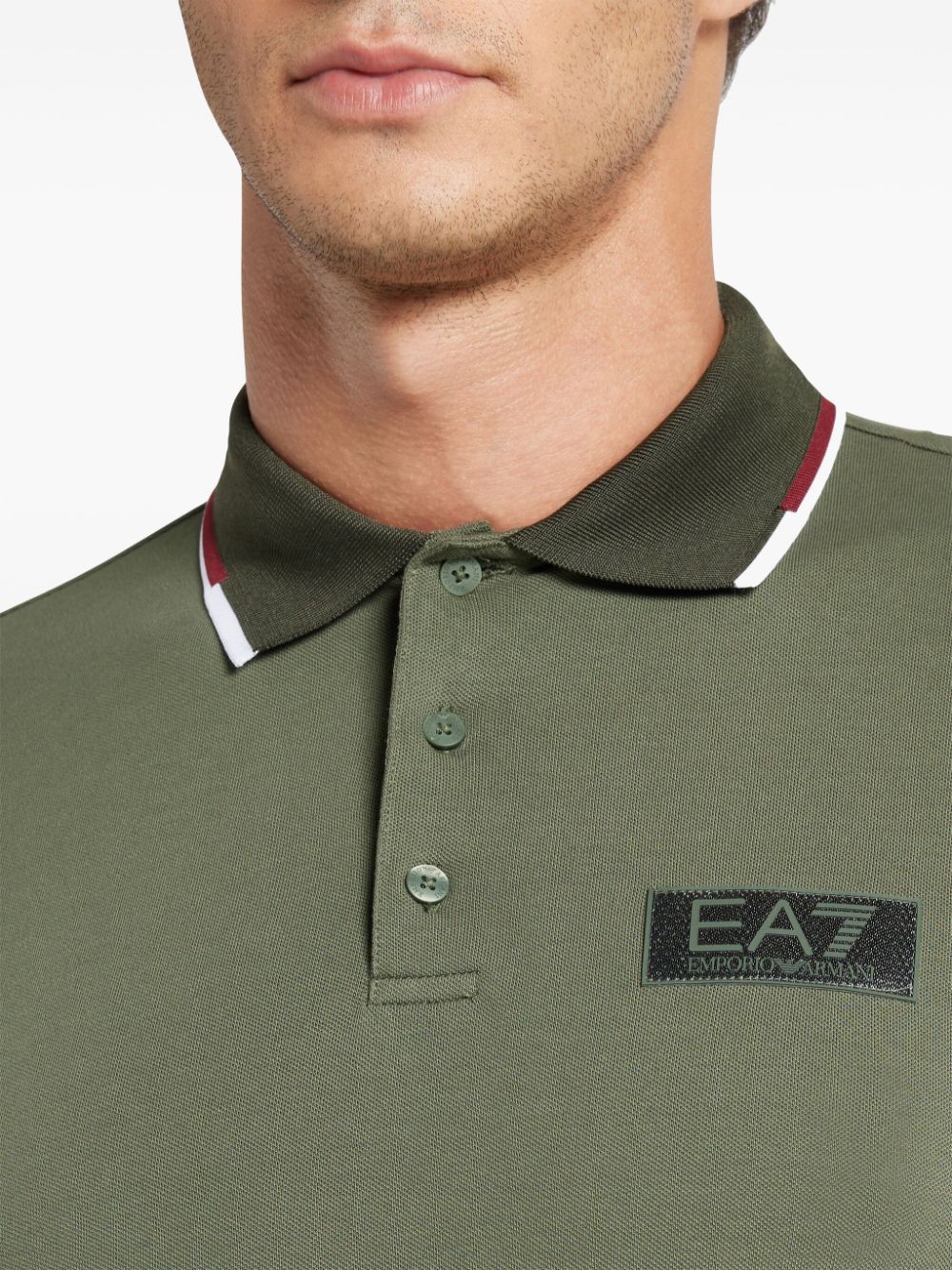 Ea7 Emporio Armani logo-patch polo shirt Men