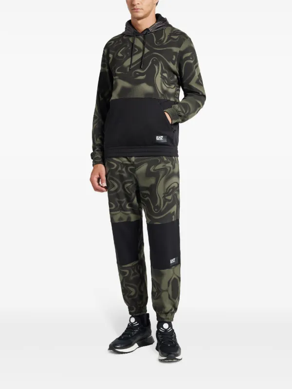 Ea7 Emporio Armani graphic print Track Pants Green FARFETCH ZA