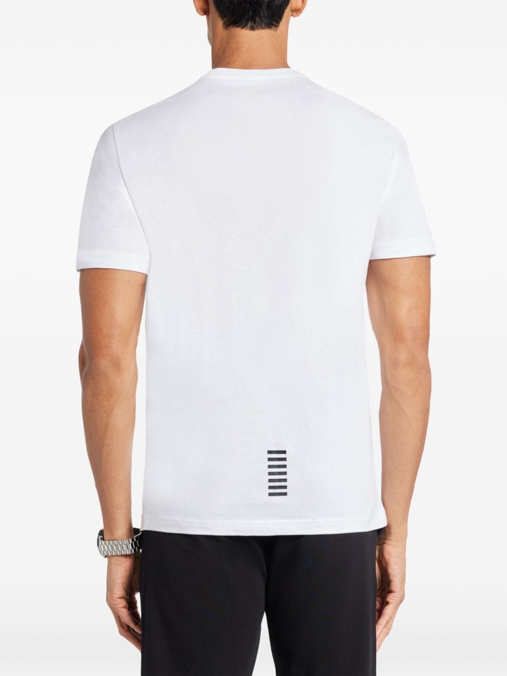 Shop Ea7 Cotton T-shirt In Weiss