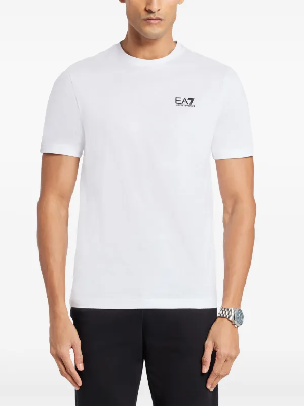 Ea7 Emporio Armani Cotton T-shirt | White | FARFETCH