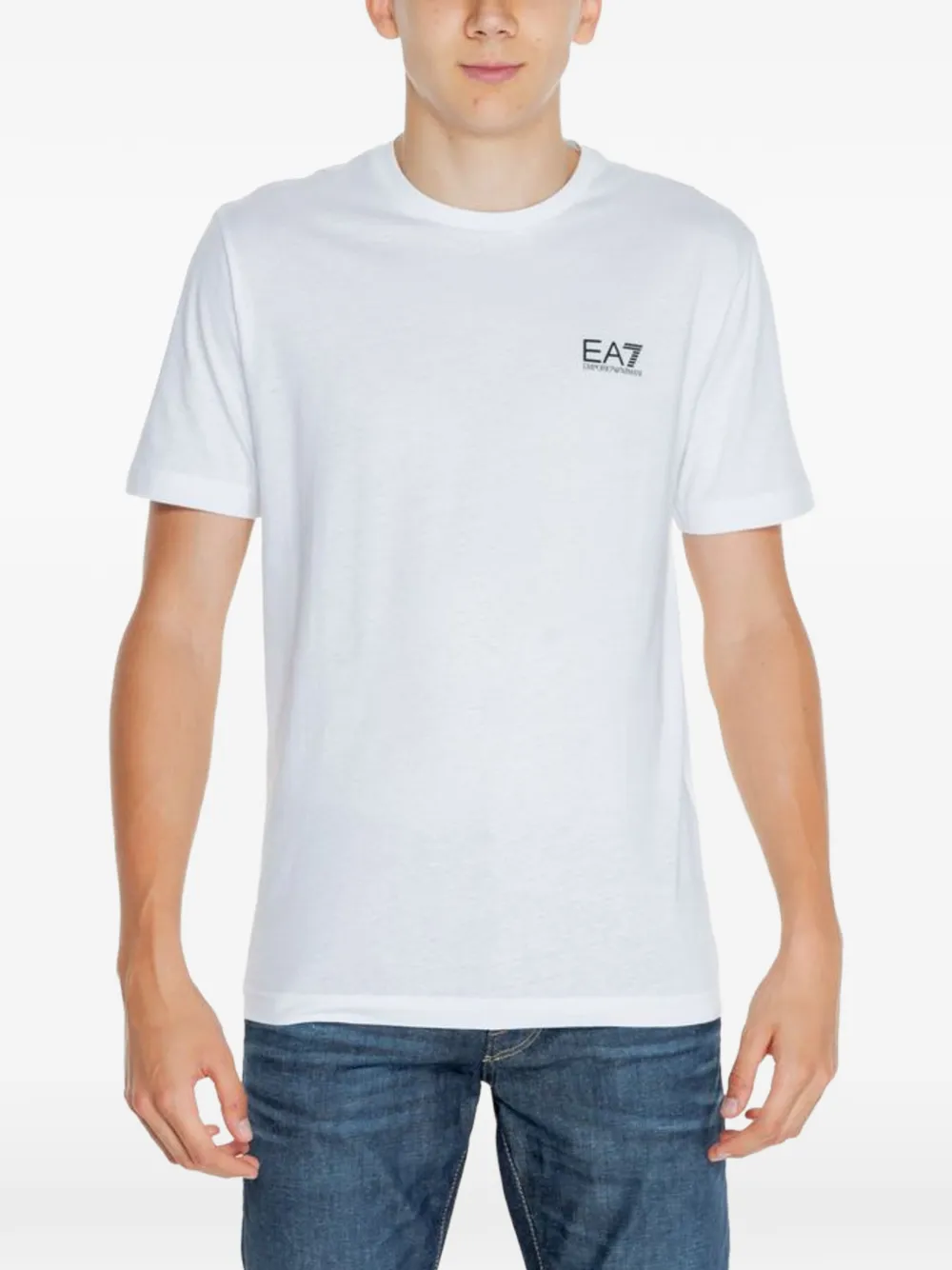 Ea7 Emporio Armani Katoenen T-shirt Wit