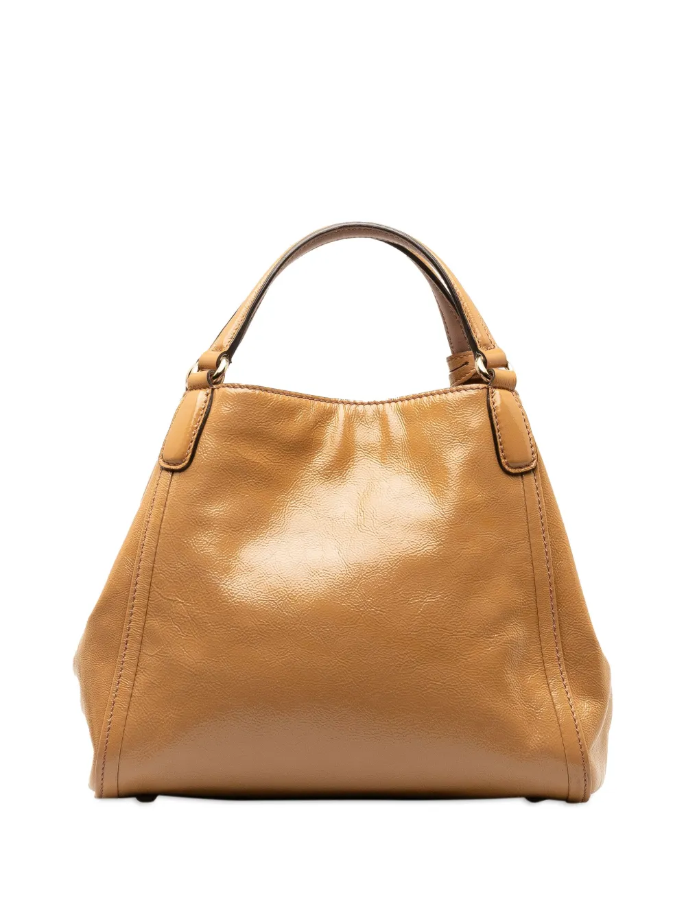 Gucci Pre-Owned 2000-2015 Patent Soho Cellarius satchel - Bruin