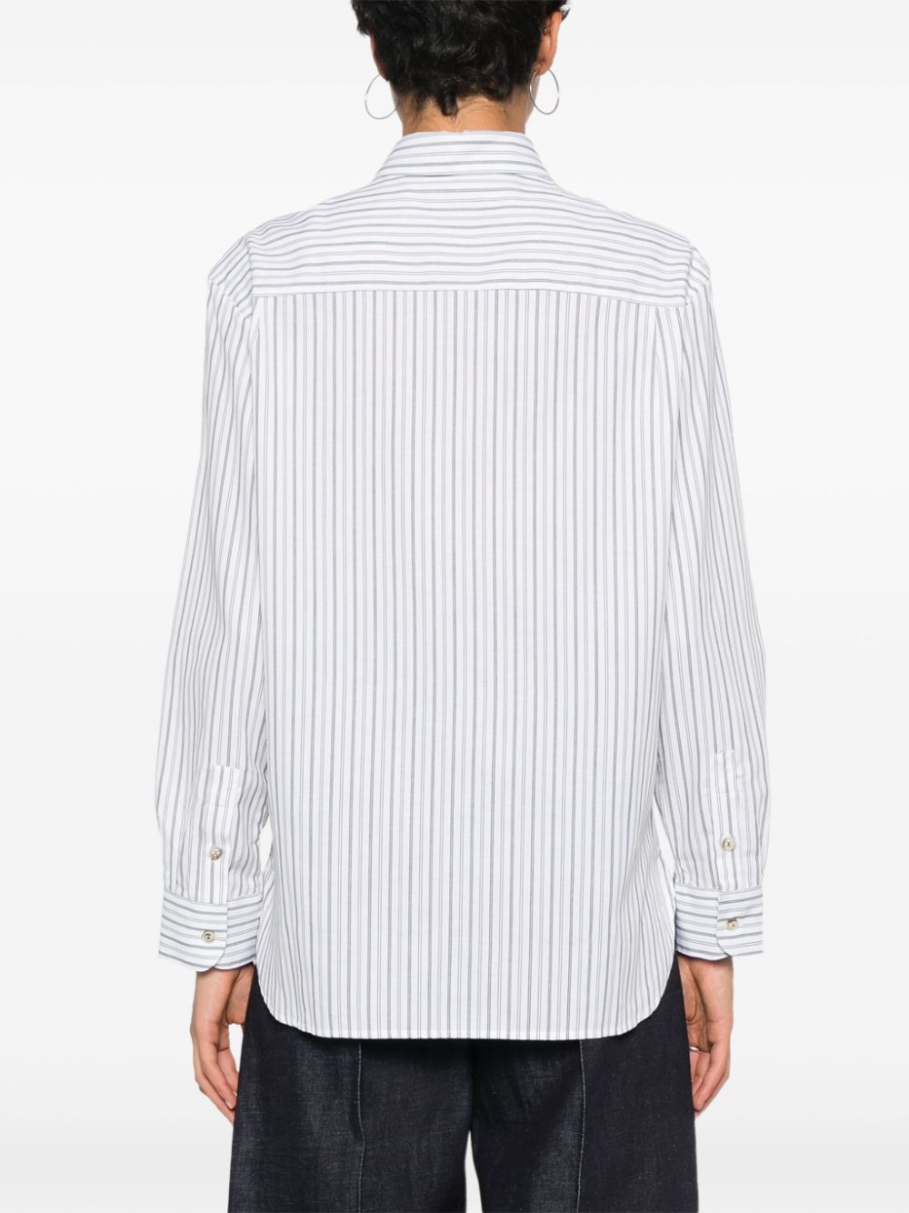 A.P.C. striped cotton-blend shirt Women