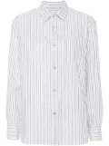 A.P.C. striped cotton-blend shirt - White