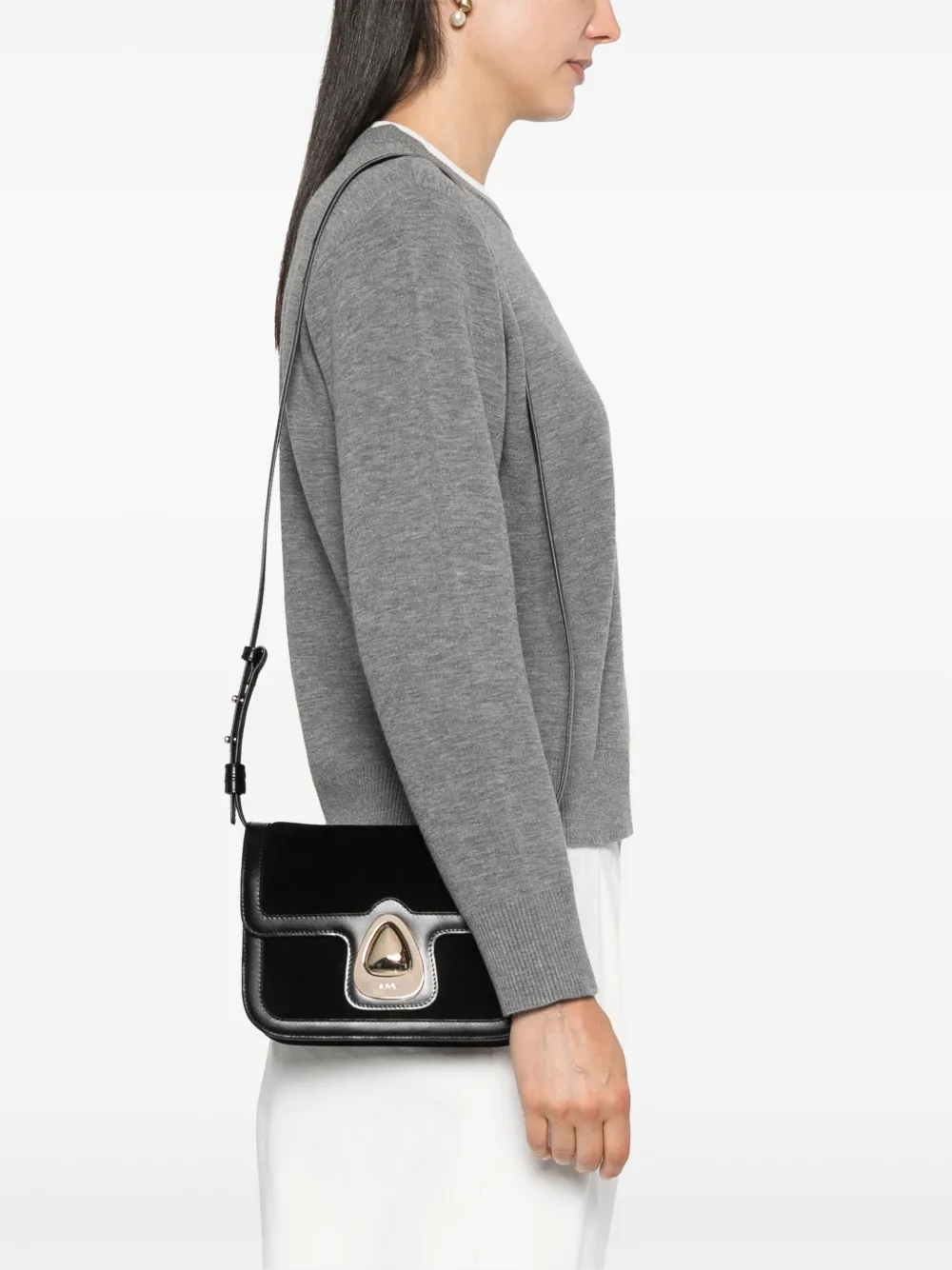 A.P.C. Astra kleine crossbodytas - Zwart