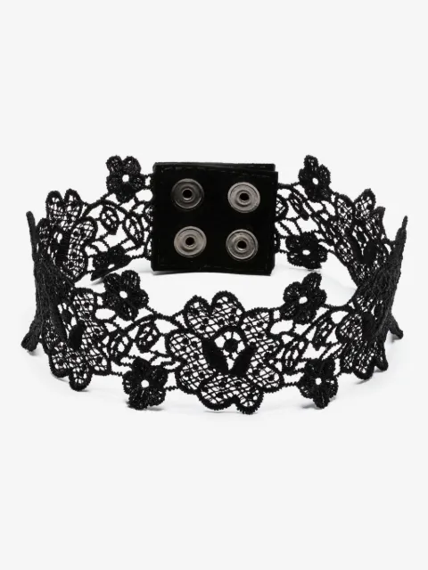Manokhi floral-lace choker necklace