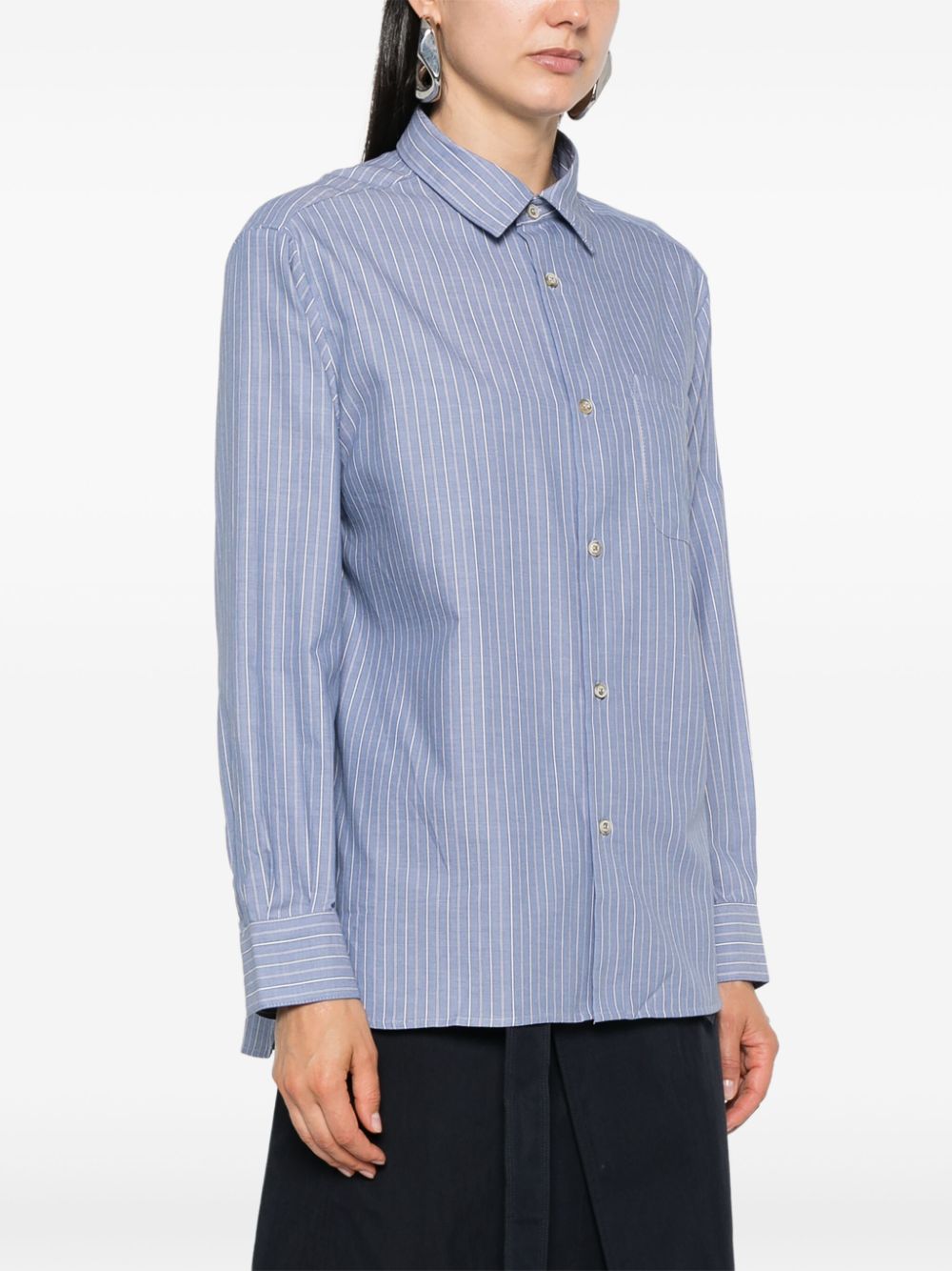 A.P.C. halo-stripe long-sleeve shirt Women