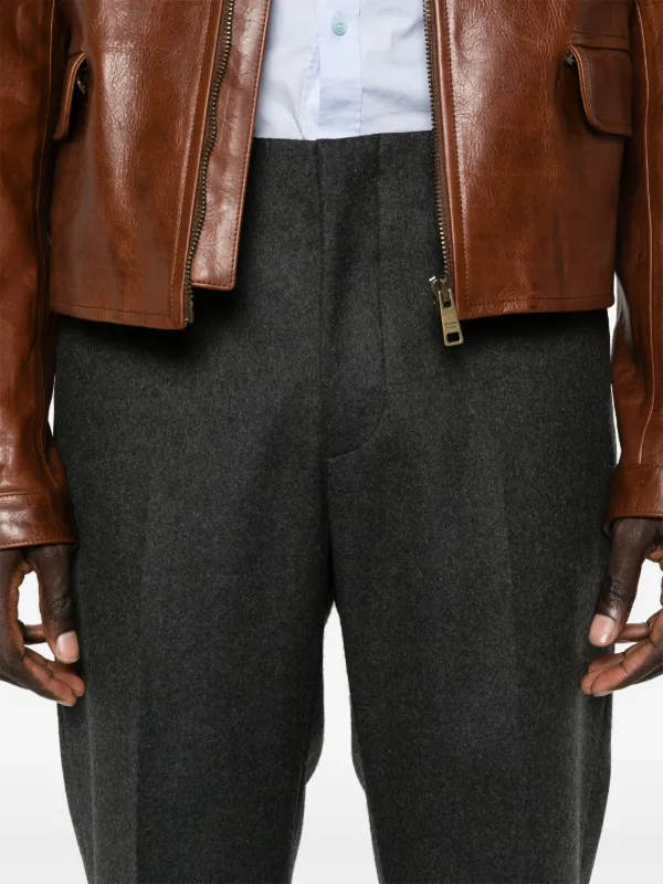 PRADA グレー　ワイドストレートパンツ ワイド グレー（灰色）系 PRADA(プラダ) パンツ(レディース