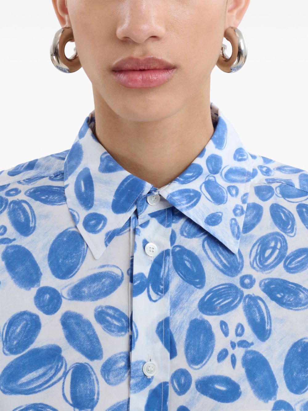 Marni floral-print cotton shirt Women