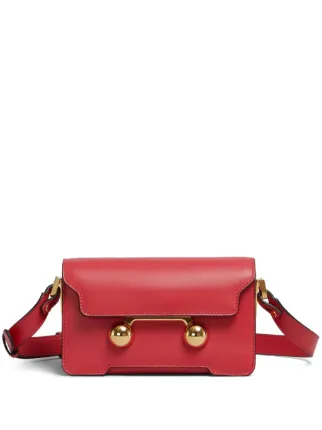 Marni Trunkaroo レザーショルダーバッグ ミニ | オレンジ | FARFETCH JP