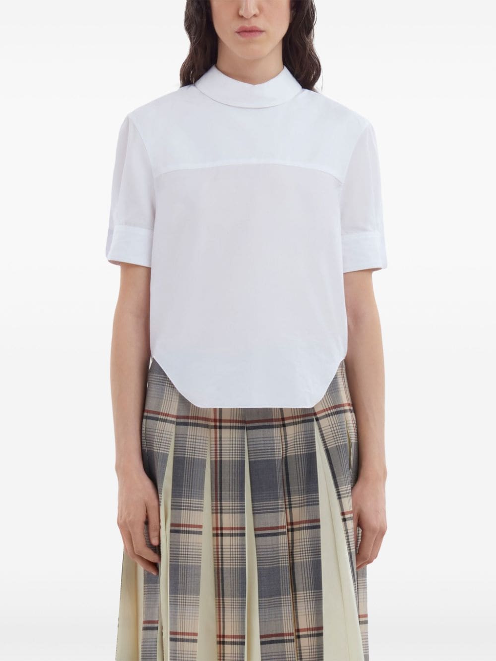 Shop Marni Backwards Cotton Shirt In White