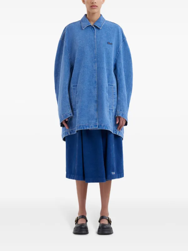 Marni ロゴ デニムジャケット | ブルー | FARFETCH JP
