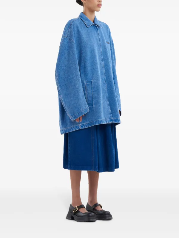 Marni ロゴ デニムジャケット | ブルー | FARFETCH JP