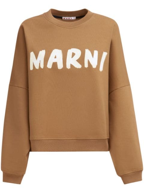 Marni logo-print cotton sweatshirt