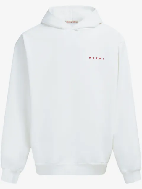 Marni logo-print cotton hoodie