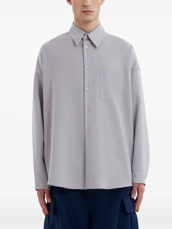 Marni ウールシャツ | グレー | FARFETCH JP