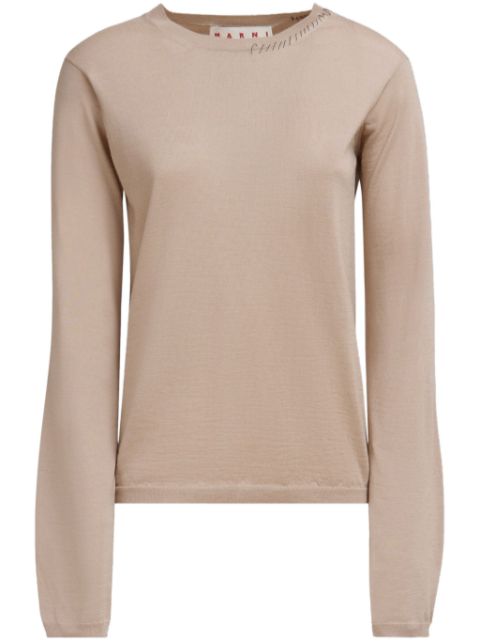 Marni decorative-stitching knitted top Women