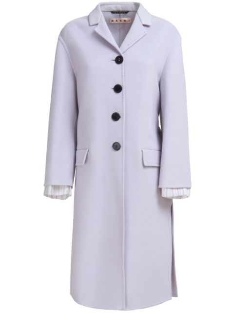 Marni layered-detail felted coat Women