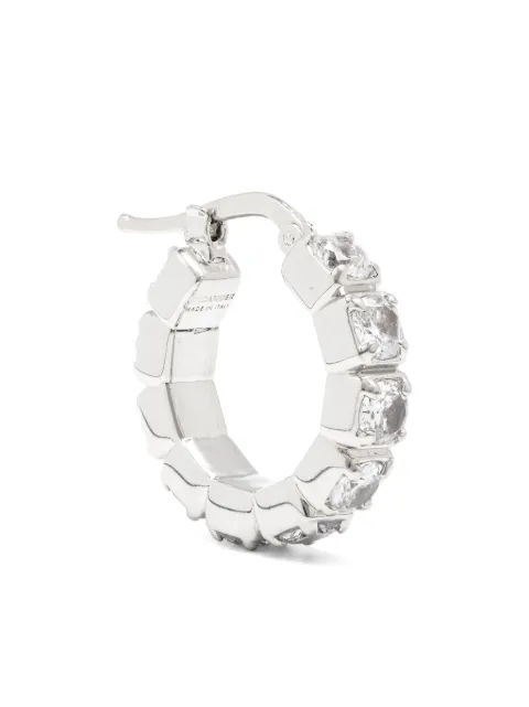 Jil Sander zirconia-embellished single hoop earring