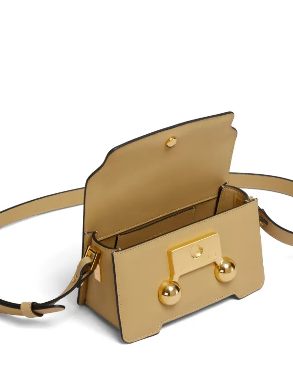 Marni Mini Trunkaroo Leather Shoulder Bag | Neutrals | FARFETCH