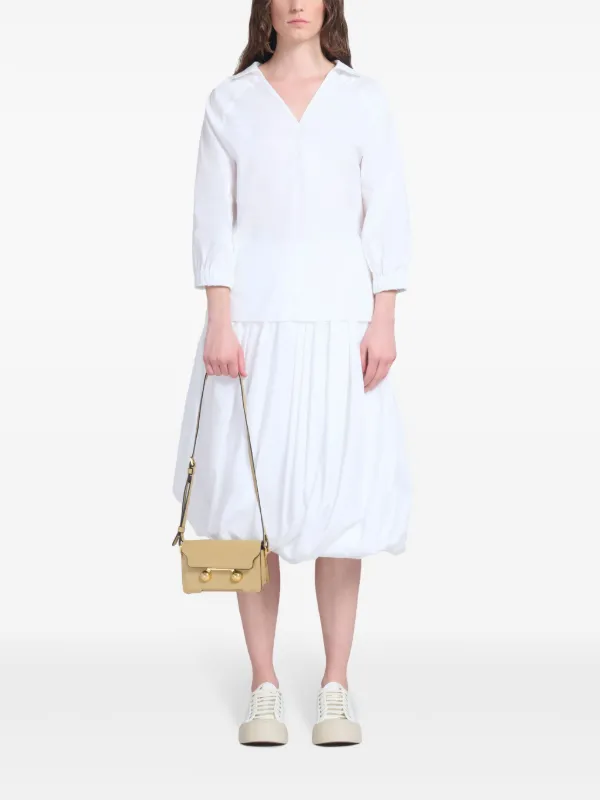Marni Mini Trunkaroo Leather Shoulder Bag | Neutrals | FARFETCH