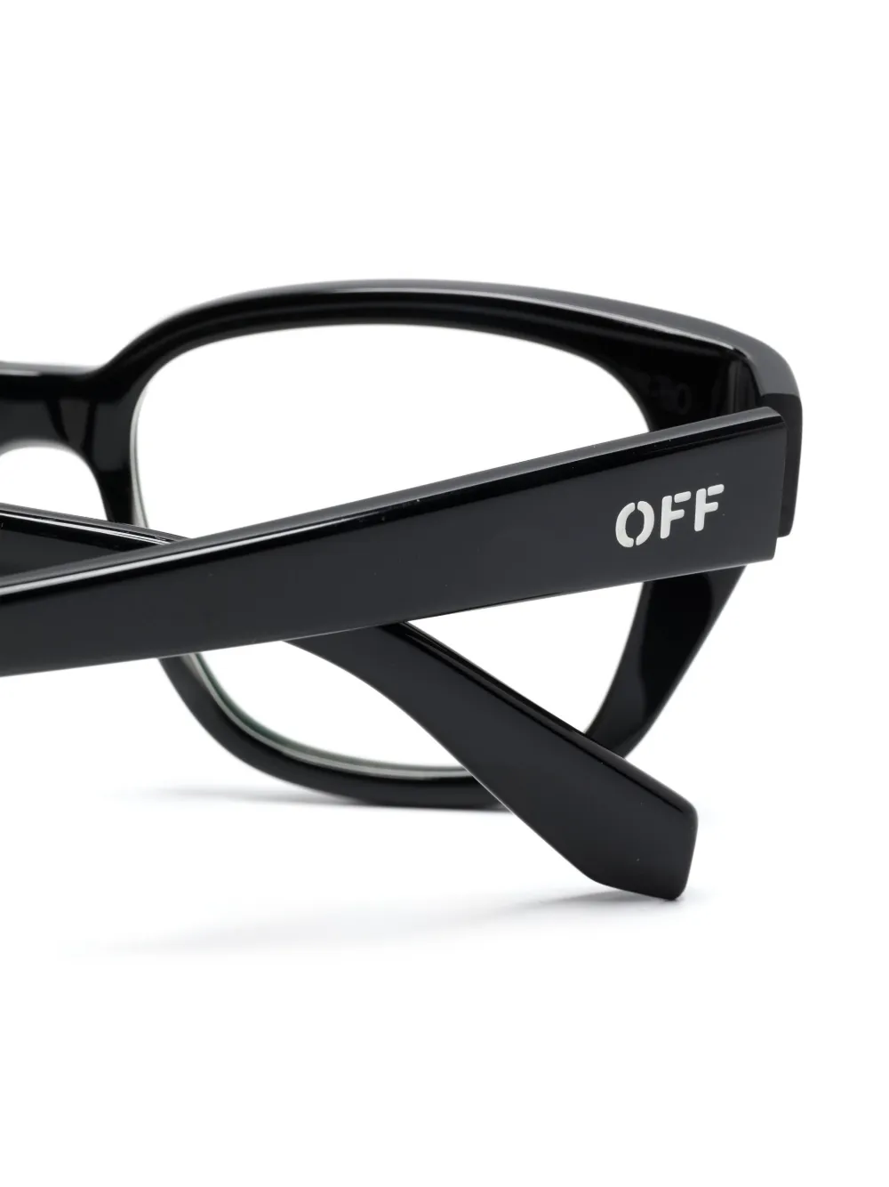 Off-white Logo-engraved Glasses In 黑色