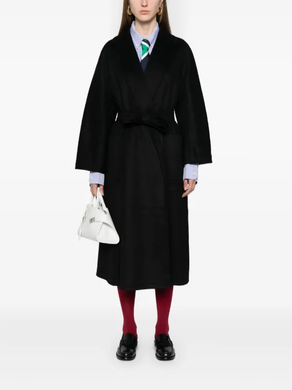 Max Mara Ludmilla Icon Belted Coat | Black | FARFETCH JO