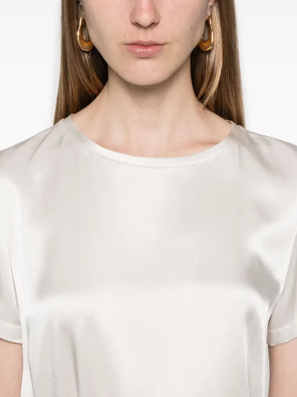 【★日本未入荷★】 S MAXMARA ☆ サテンTシャツ REBECCA S Max Mara Rebecca サテンTシャツ | ニュートラル | FARFETCH JP