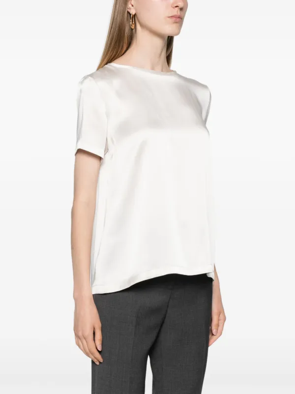 【★日本未入荷★】 S MAXMARA ☆ サテンＴシャツ REBECCA S Max Mara Rebecca サテンTシャツ | ニュートラル | FARFETCH JP
