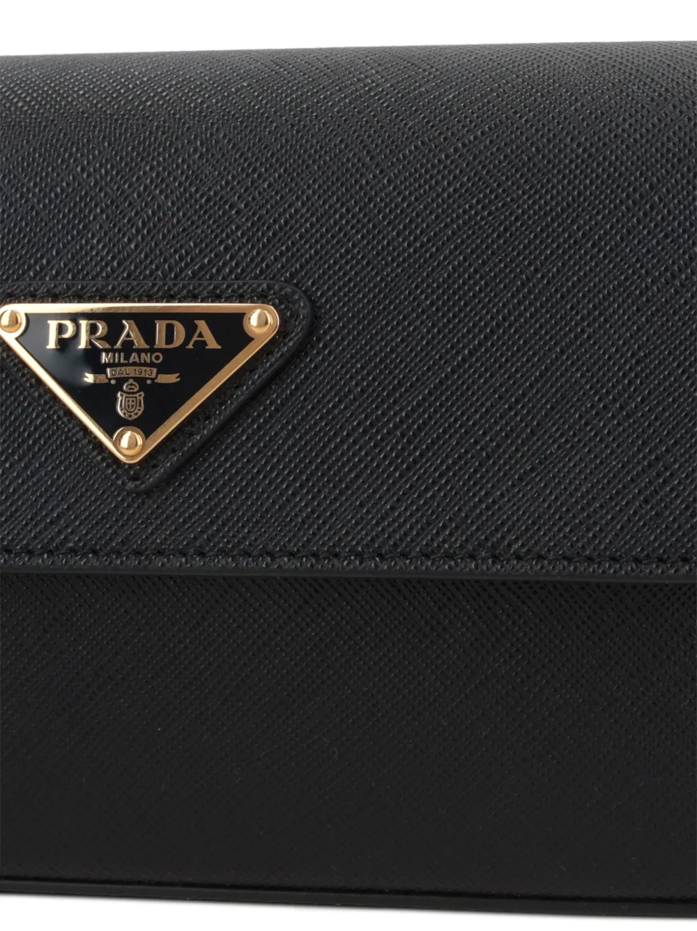 Prada Saffiano leren schoudertas Zwart