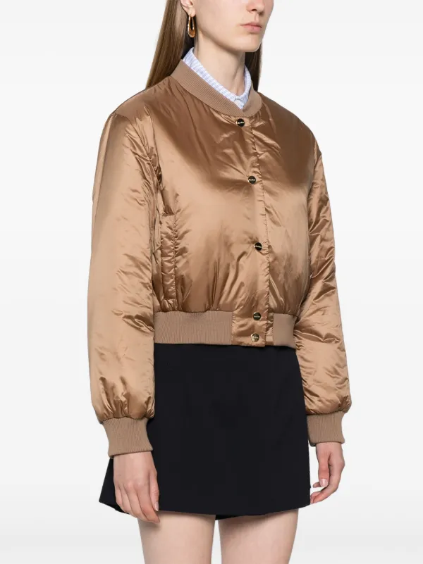 Max Mara Greenbi ボンバージャケット | ブラウン | FARFETCH JP