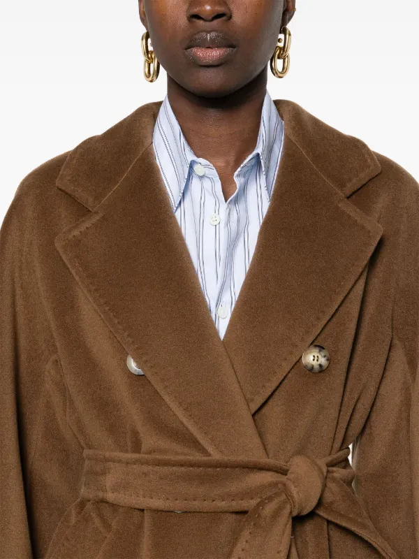 Max Mara Madame double-breasted Coat | Brown | FARFETCH