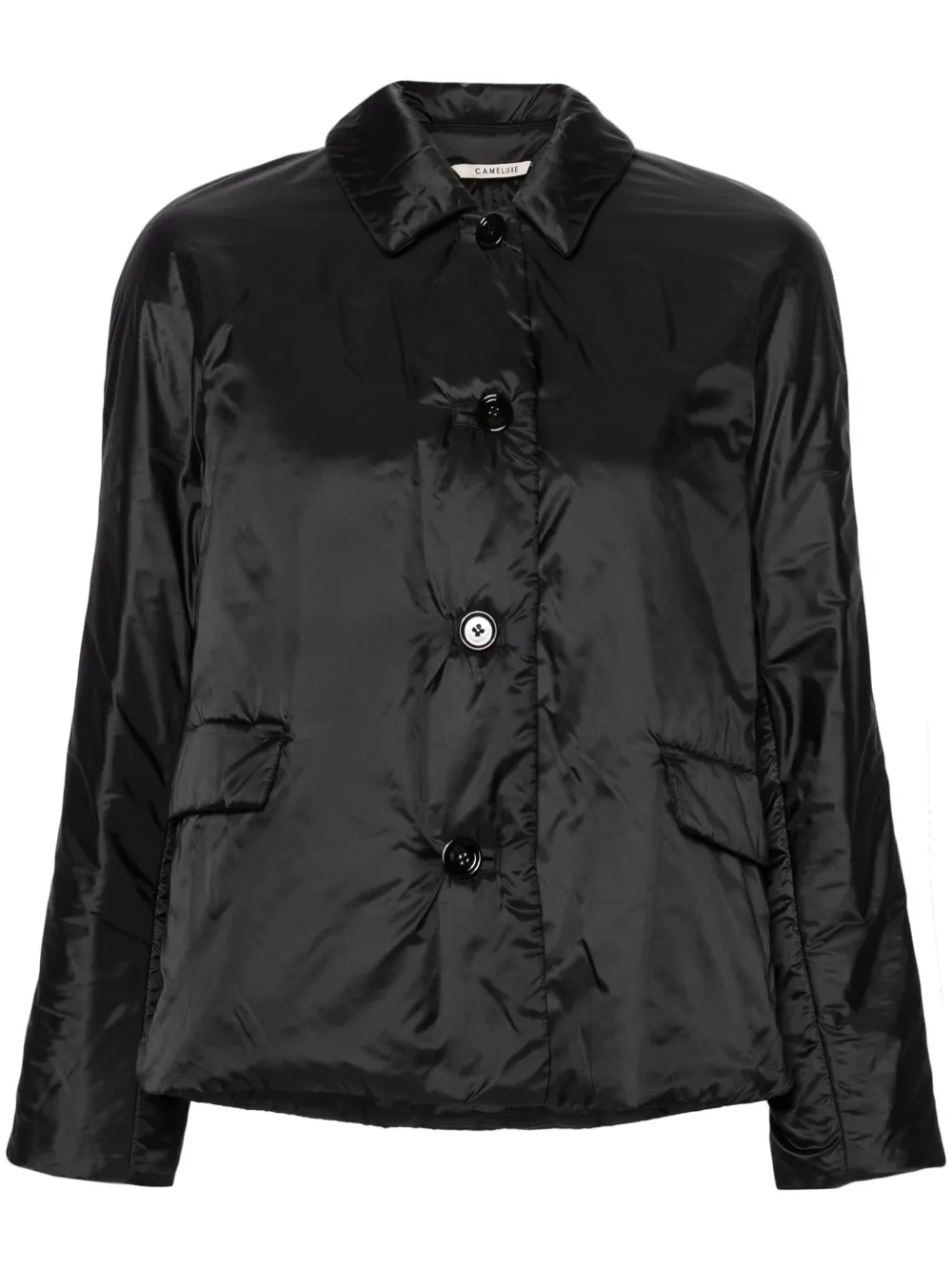 Max Mara Greens gewatteerd jack Zwart