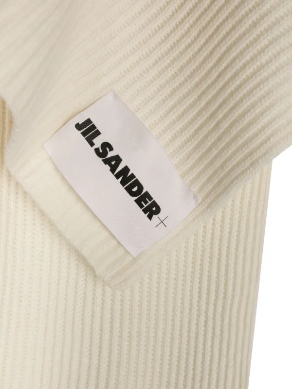 Jil Sander ロゴパッチ スカーフ | ニュートラル | FARFETCH JP