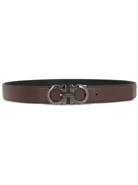 Ferragamo Gancini-buckle leather belt