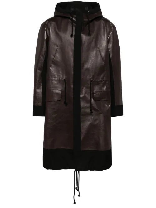 Imperméable en cuir à capuche - Undercover - Modalova