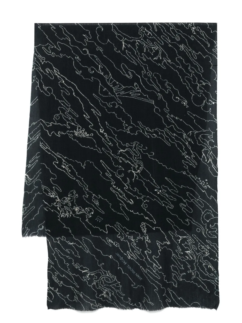 Maharishi écharpe Maha Basquiat Pashmina - Noir