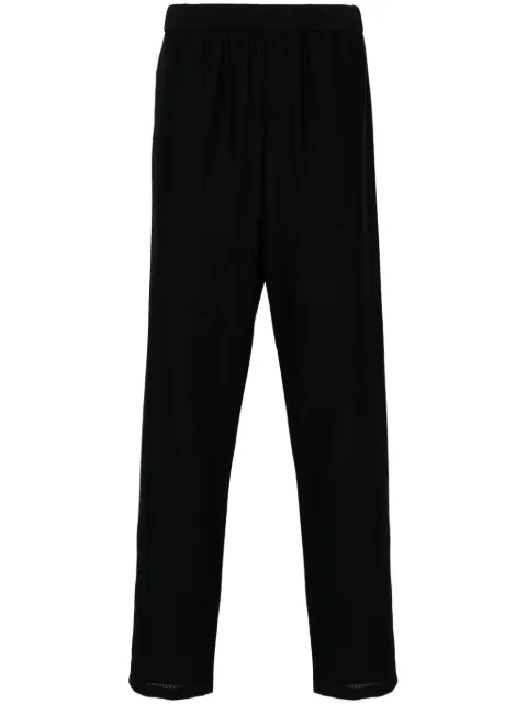 Giorgio Armani pantalones tapered con efecto gofrado