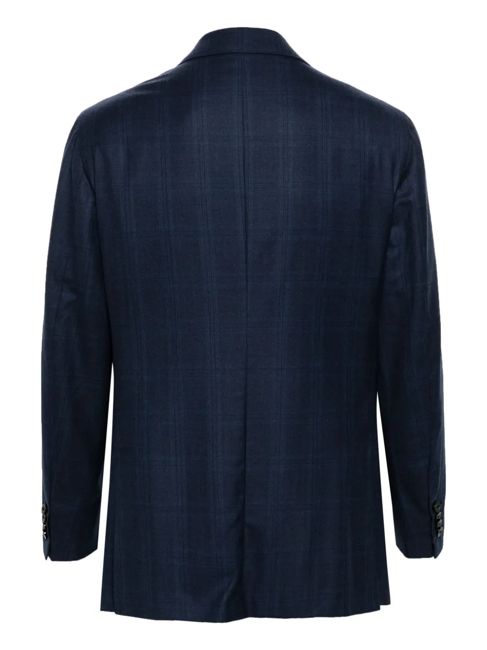 Kiton チェック シングルスーツ | ブルー | FARFETCH JP