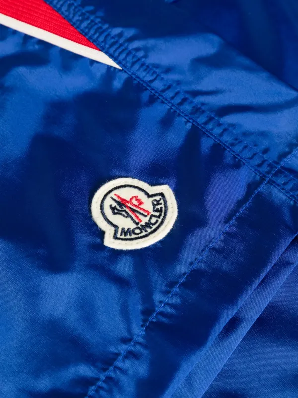 Moncler logo-patch Swim Shorts | Blue | FARFETCH JO