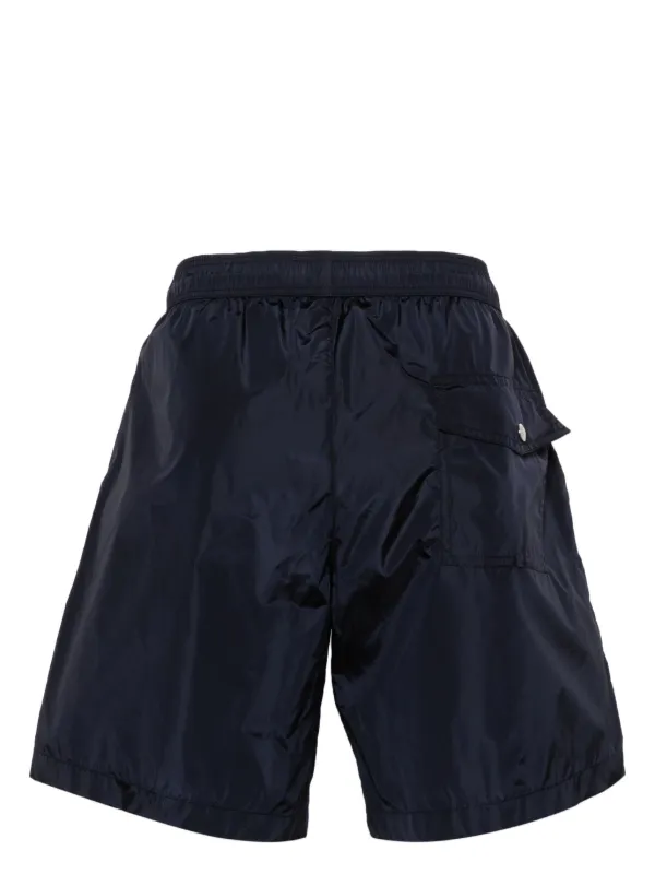 Moncler logo patch Swim Shorts Blue FARFETCH HK