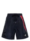 Moncler logo-patch swim shorts - Blue