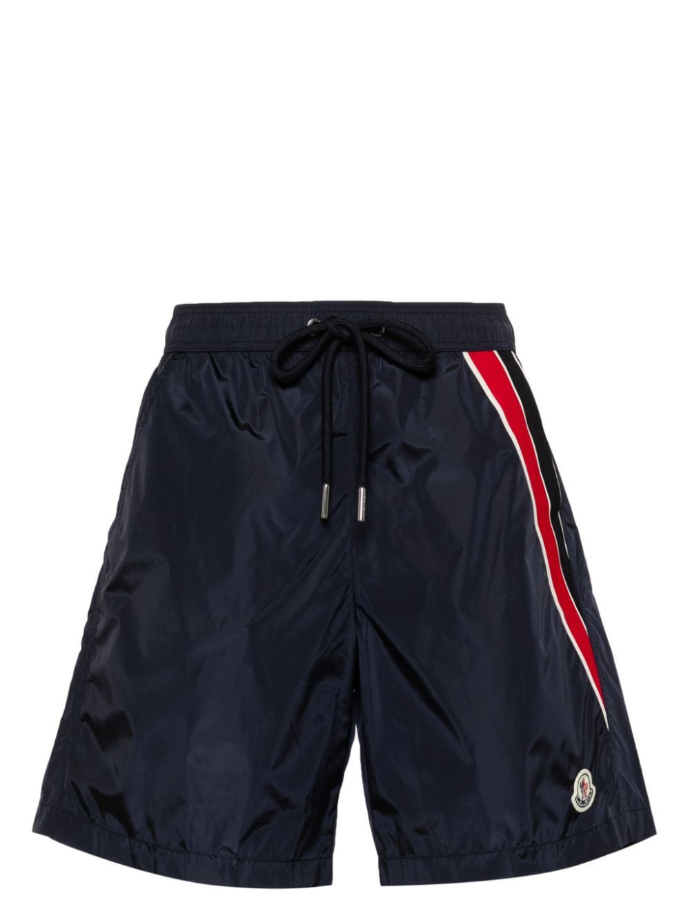 Shop Moncler Logo-patch Swim Shorts In Blue