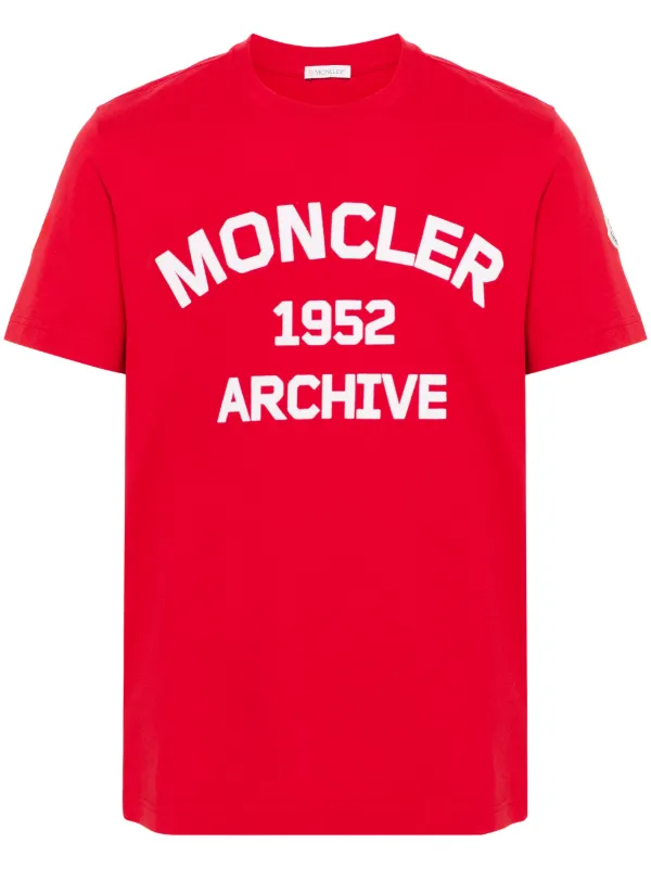 Moncler Printed T shirt Red FARFETCH