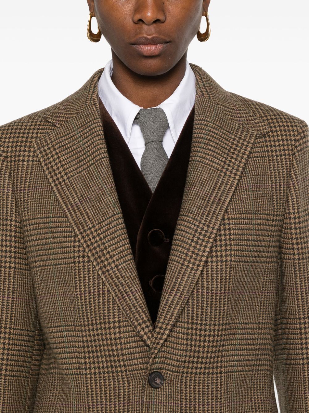 Shop Polo Ralph Lauren Heritage Blazer In Braun